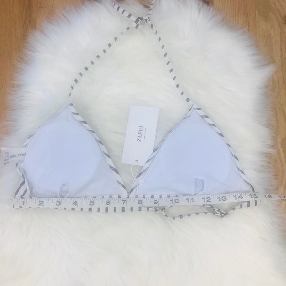 Zaful Brown Striped High Rise Bikini Size XXL - Picture 8 of 9